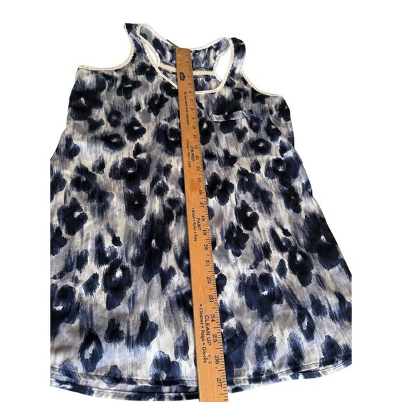 Y2K Cheetah Print Tank Tunic Top M Lace Trim Round Neck Whimsigoth Coquette USA - Picture 4 of 16